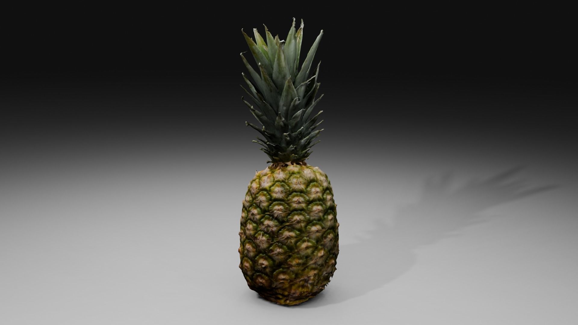 Pineapple Low-poly 3D model_32