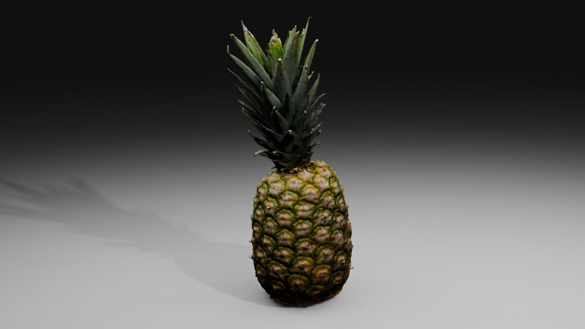 Pineapple Low-poly 3D model_23
