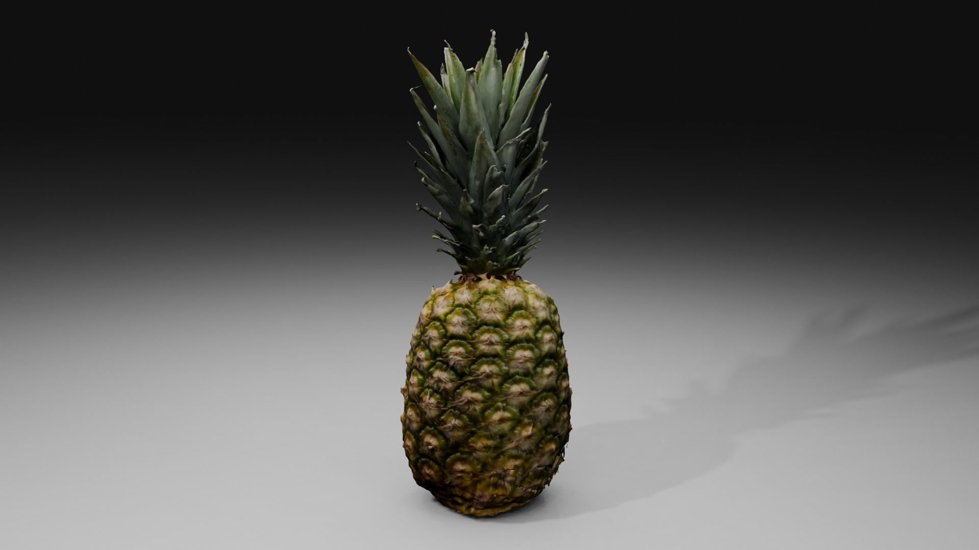 Pineapple Low-poly 3D model_33
