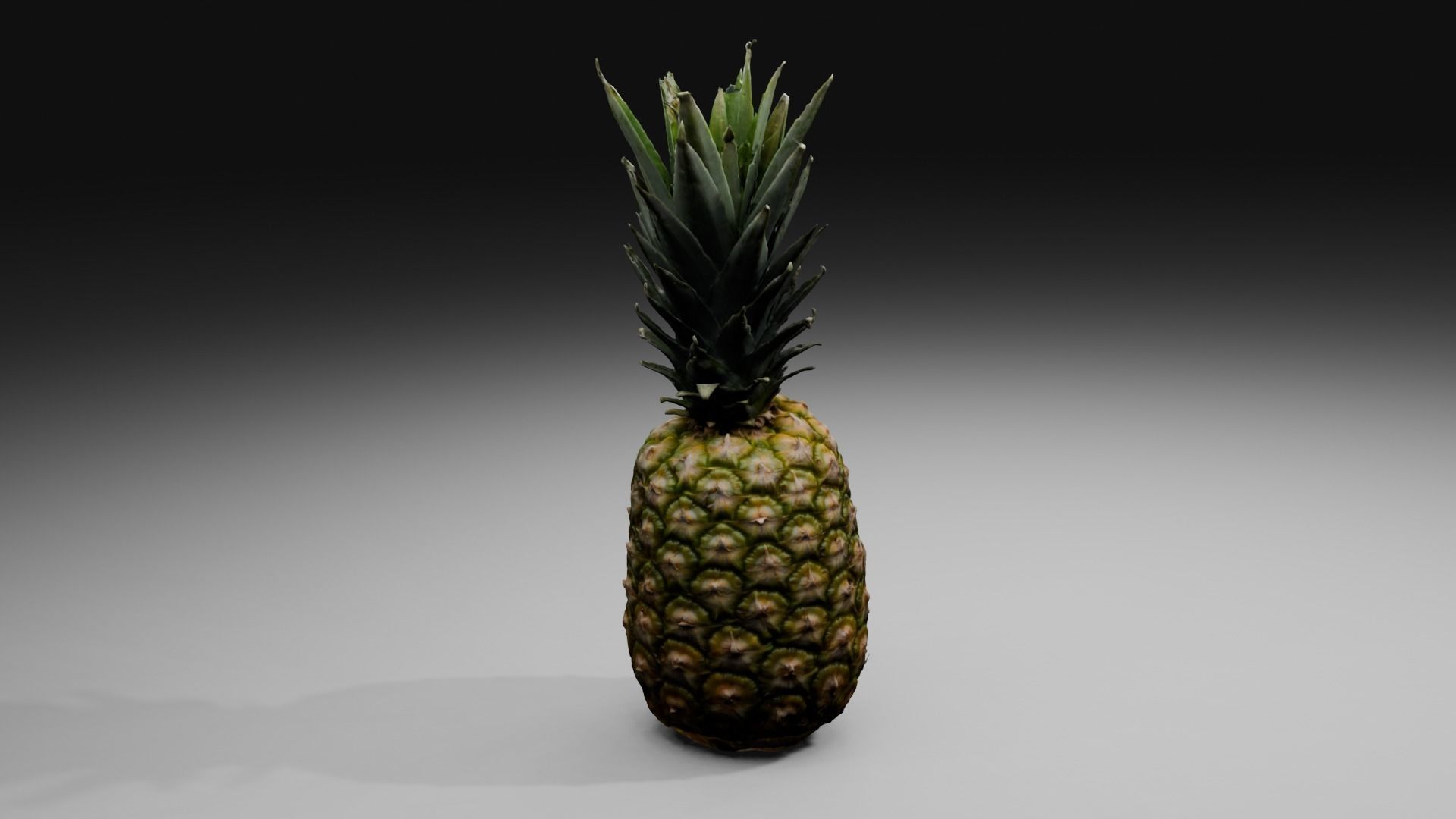 Pineapple Low-poly 3D model_17