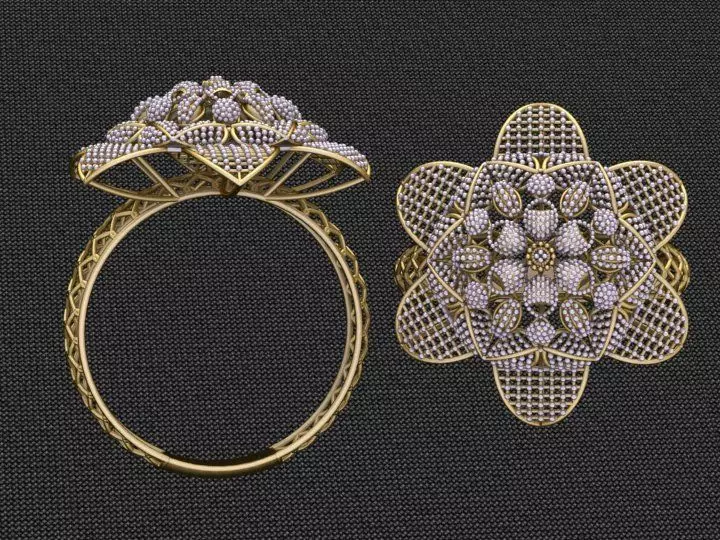 10 Kuwaiti design rings 3dm light weight 3D model 3D printable | CGTrader