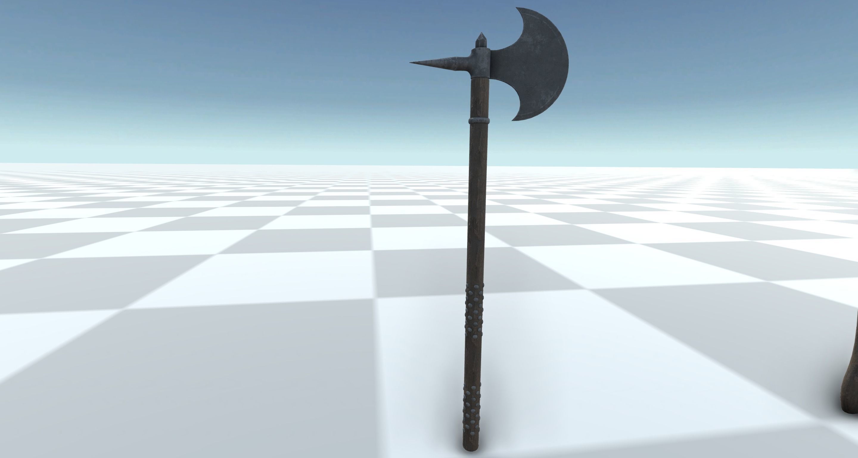Medieval Axe Set 3D model_3