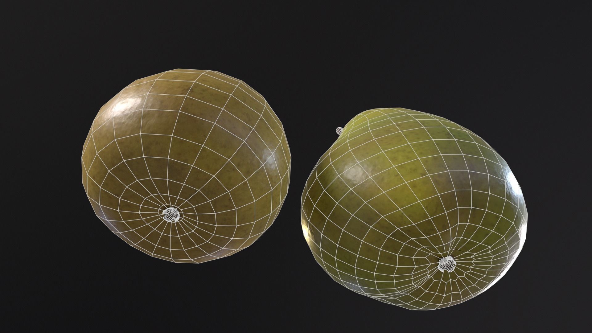 Pears Low-poly 3D model_15