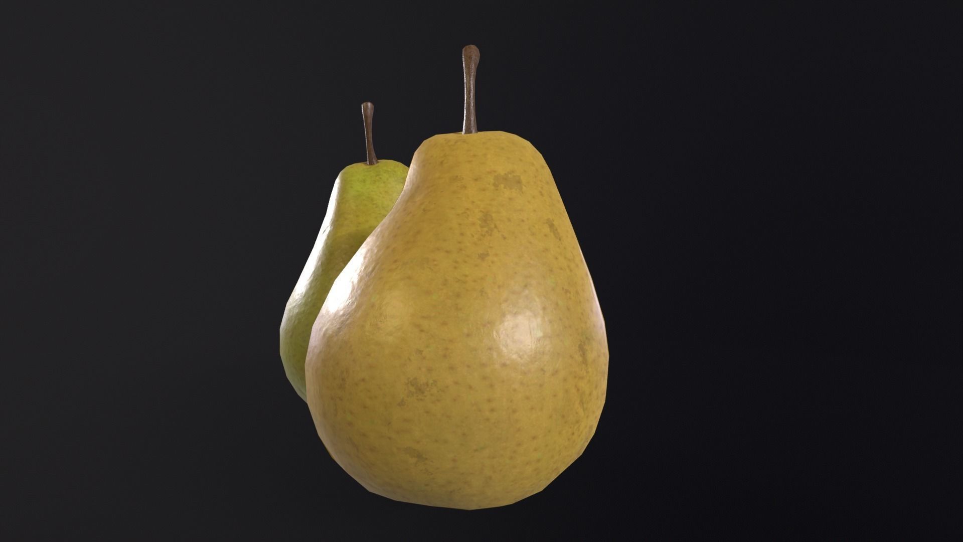 Pears Low-poly 3D model_8