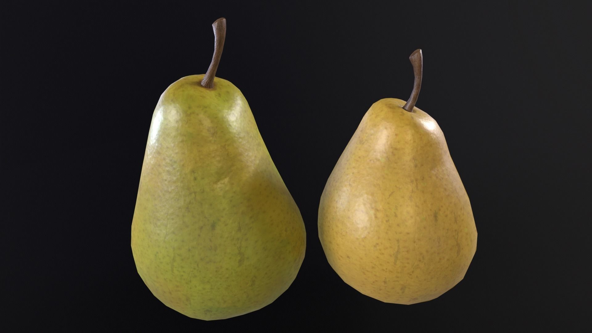 Pears Low-poly 3D model_2