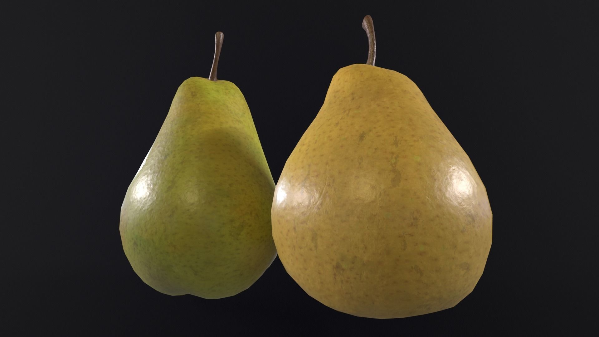 Pears Low-poly 3D model_6