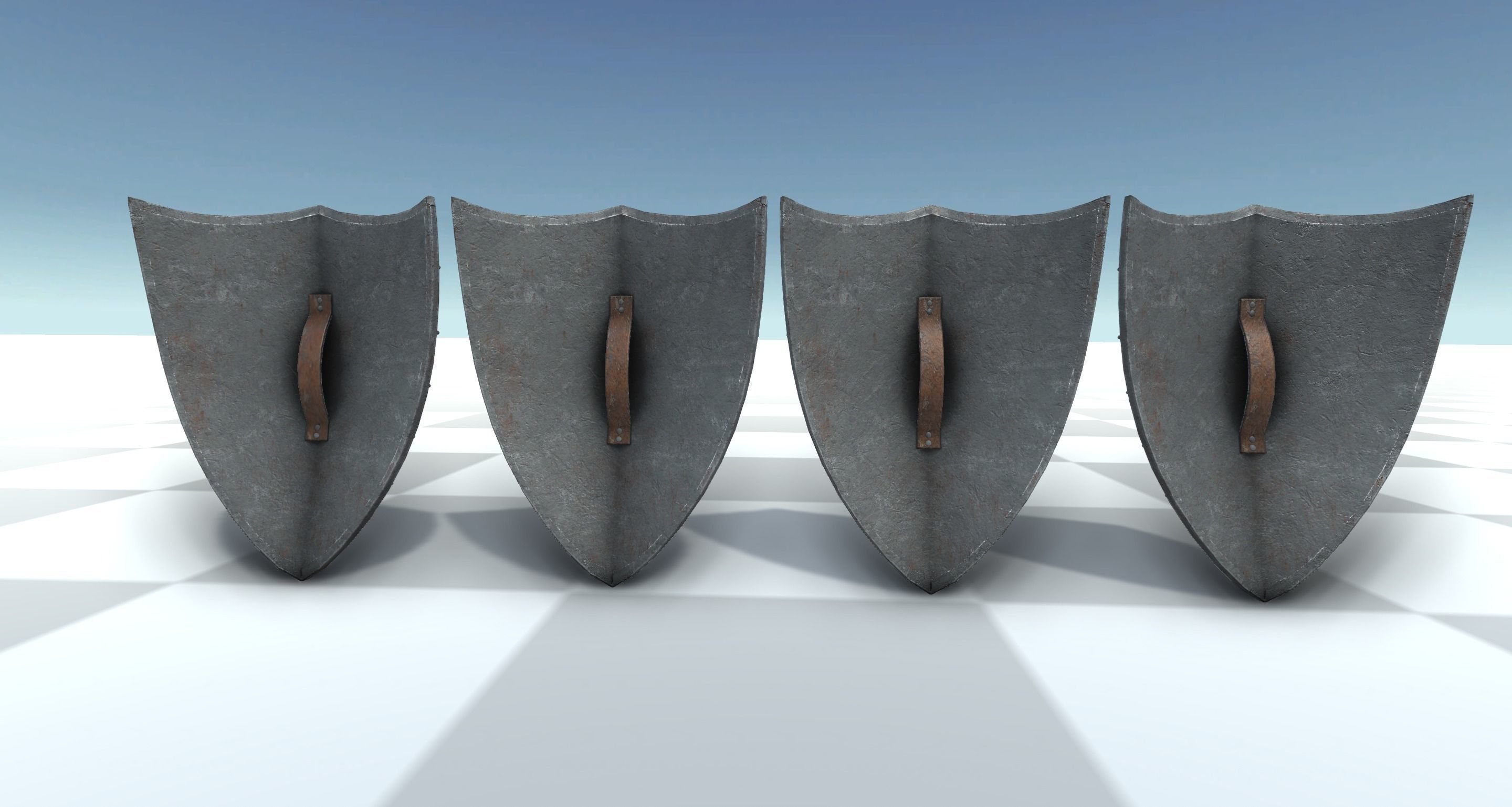 Medieval Shield Set 3D model_1