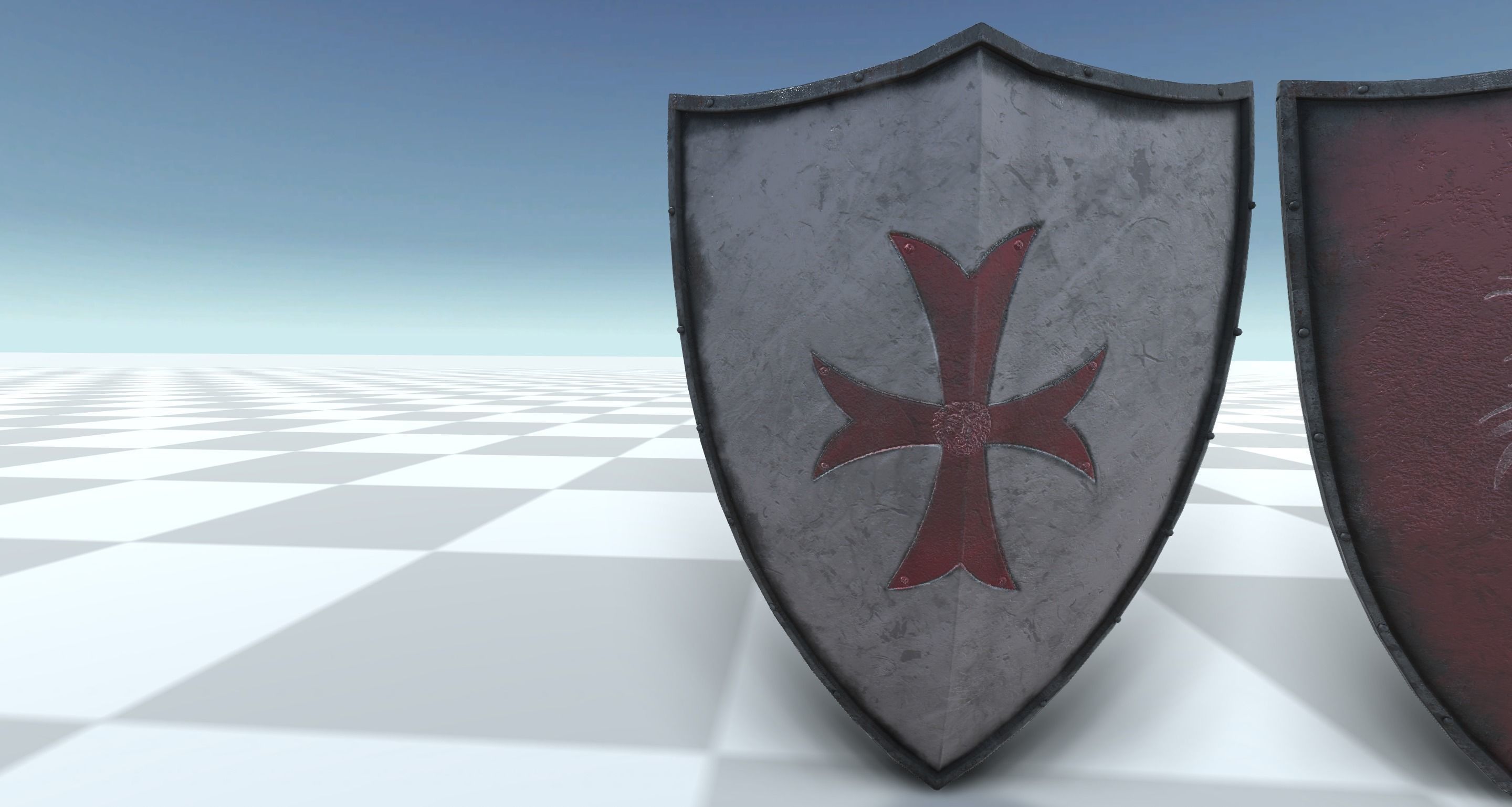 Medieval Shield Set 3D model_2