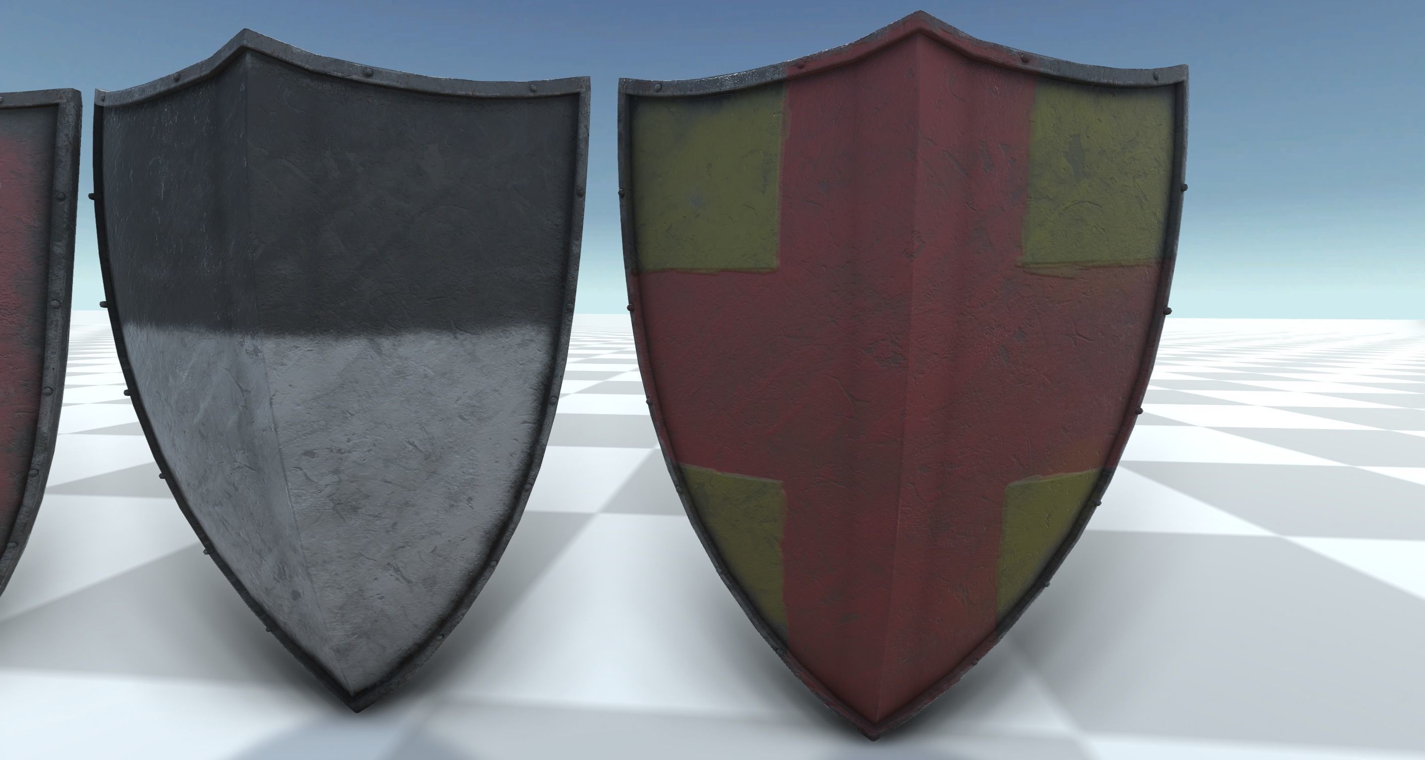 Medieval Shield Set 3D model_5