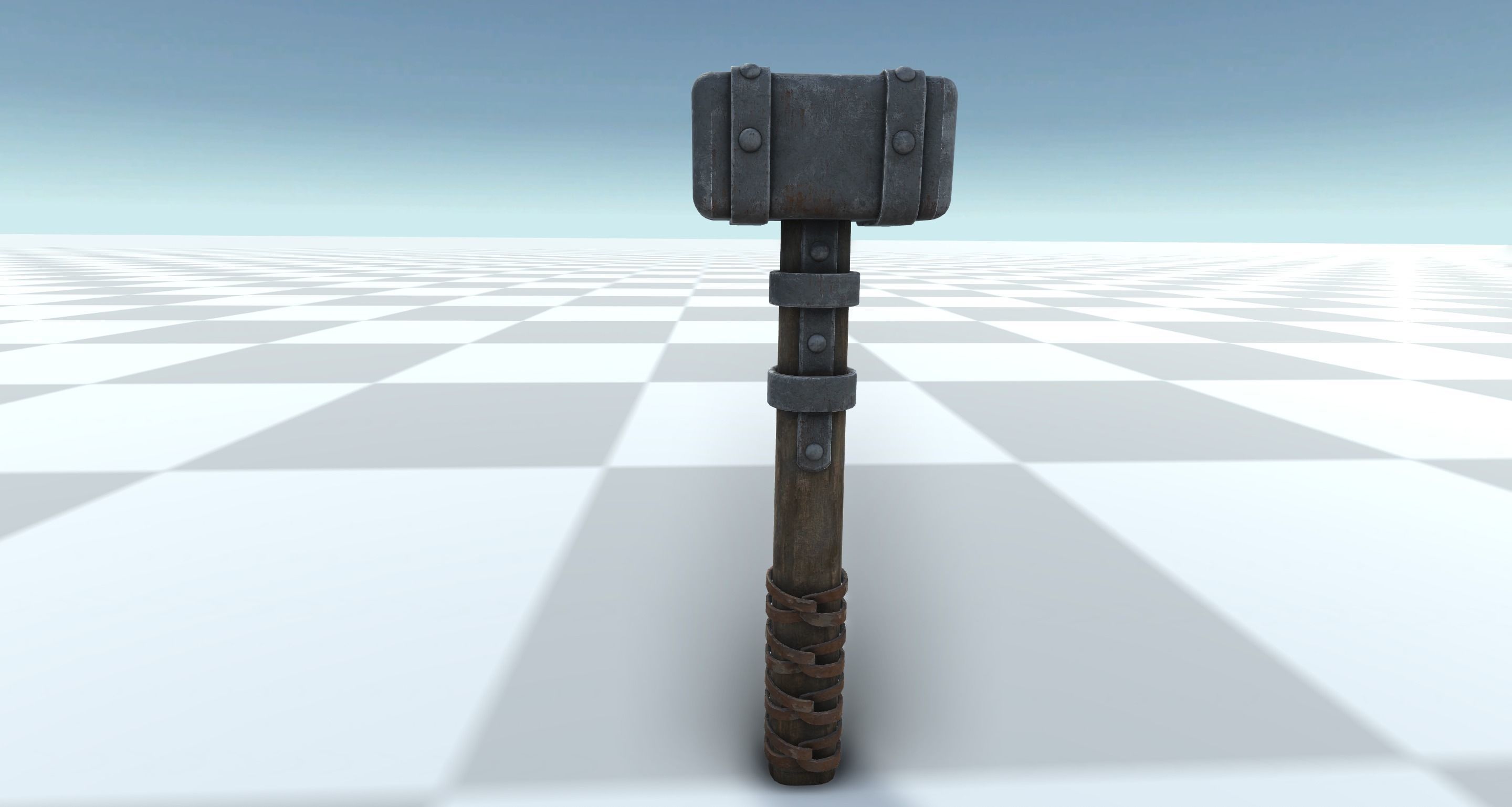 Medieval Battlehammer Set 3D model_2