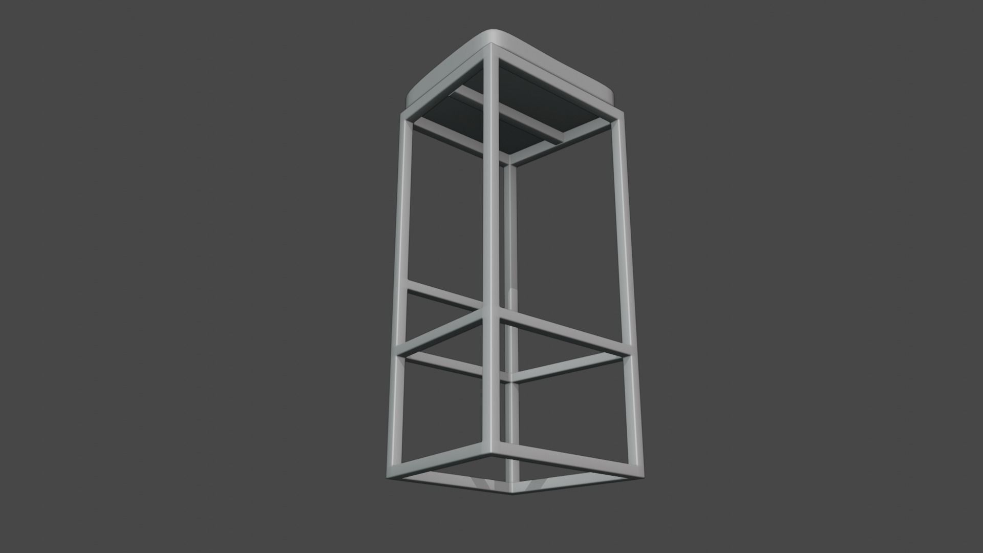 Modern bar stool Low-poly 3D model_11