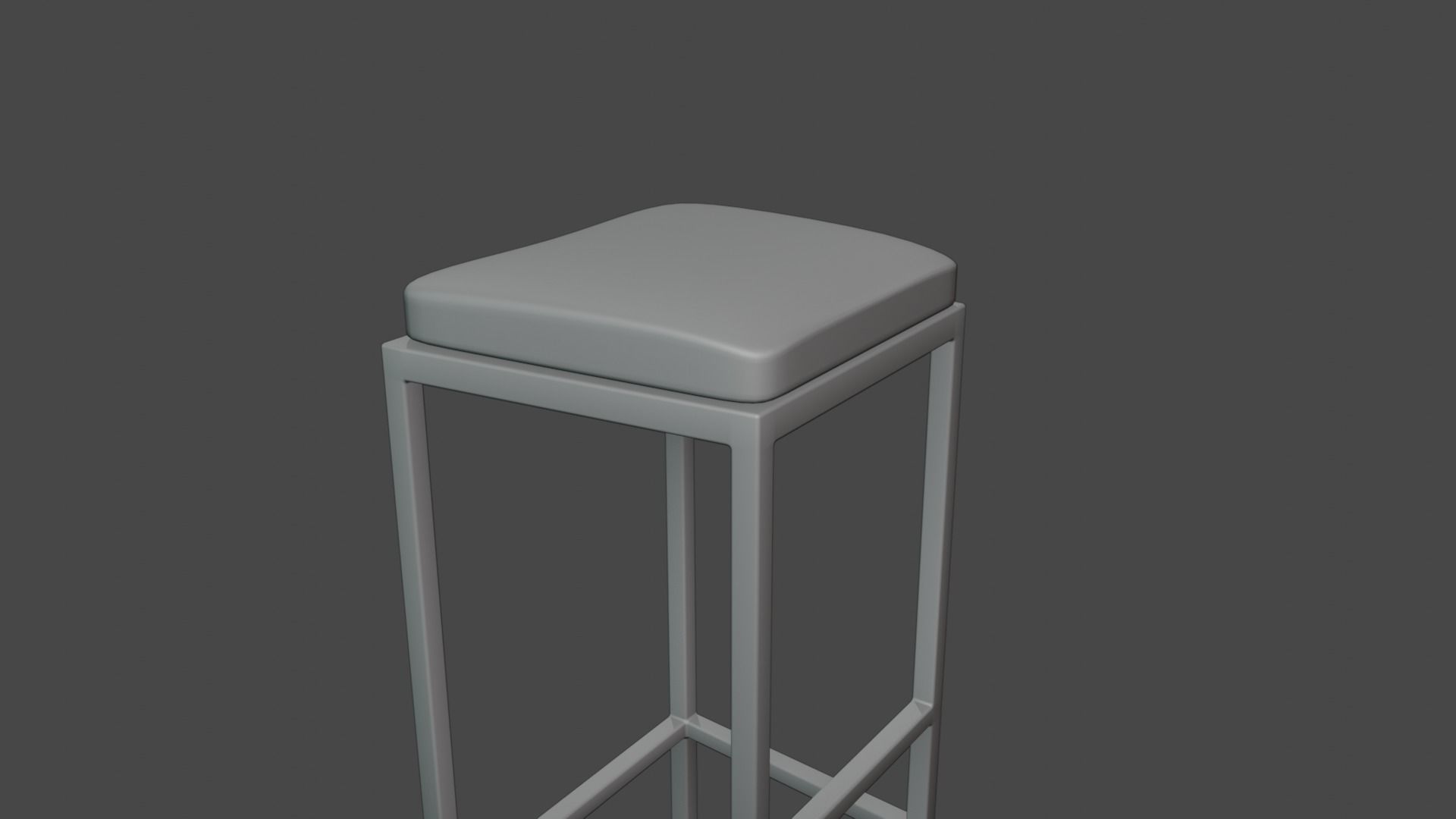 Modern bar stool Low-poly 3D model_13