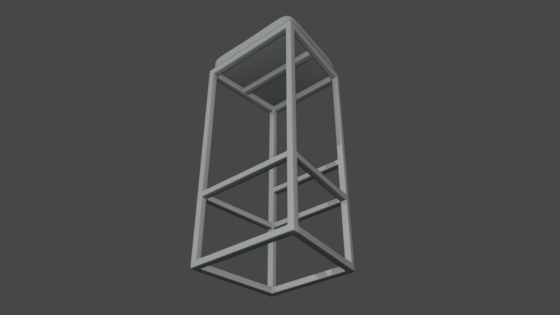 Modern bar stool Low-poly 3D model_12