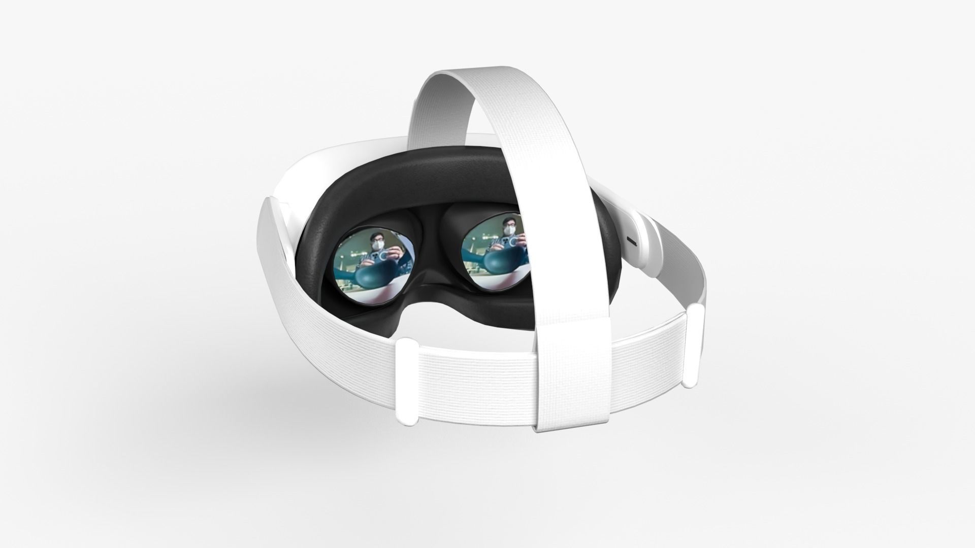 Meta Quest 2 with Meta Quest Touch controllers 3D model_4