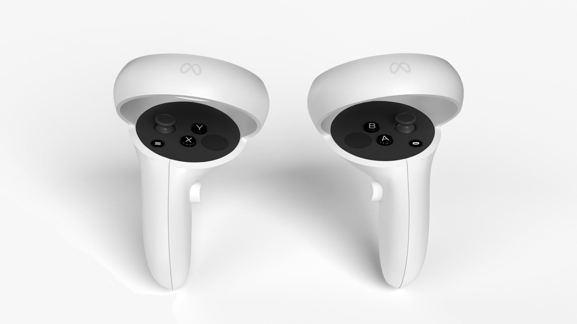 Meta Quest 2 with Meta Quest Touch controllers 3D model_8