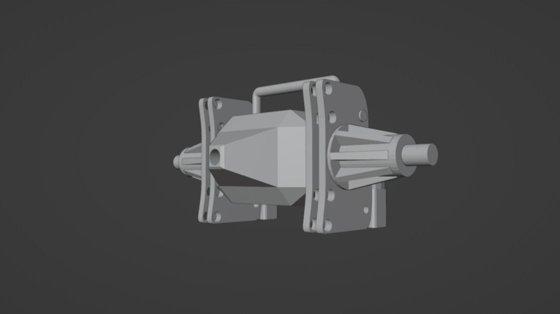 Scale 4 Link Fabricated Rear End Housing for Scale Models 3D print model_9