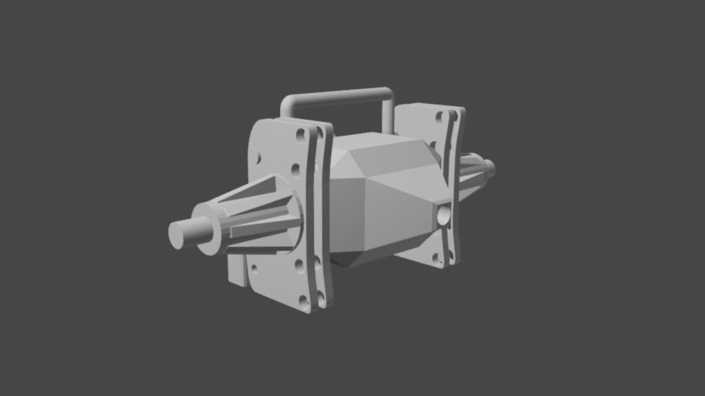 Scale 4 Link Fabricated Rear End Housing for Scale Models 3D print model_2