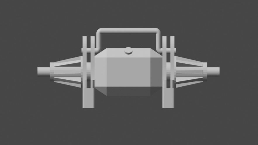 Scale 4 Link Fabricated Rear End Housing for Scale Models 3D print model_7