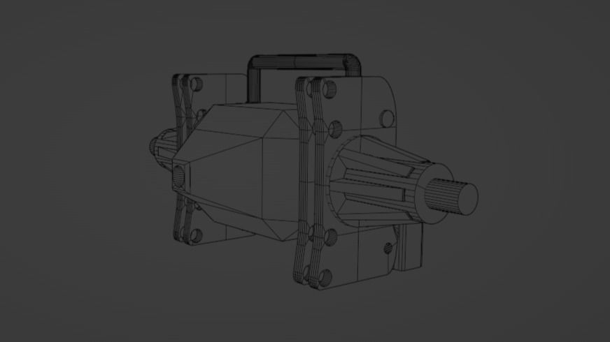 Scale 4 Link Fabricated Rear End Housing for Scale Models 3D print model_15