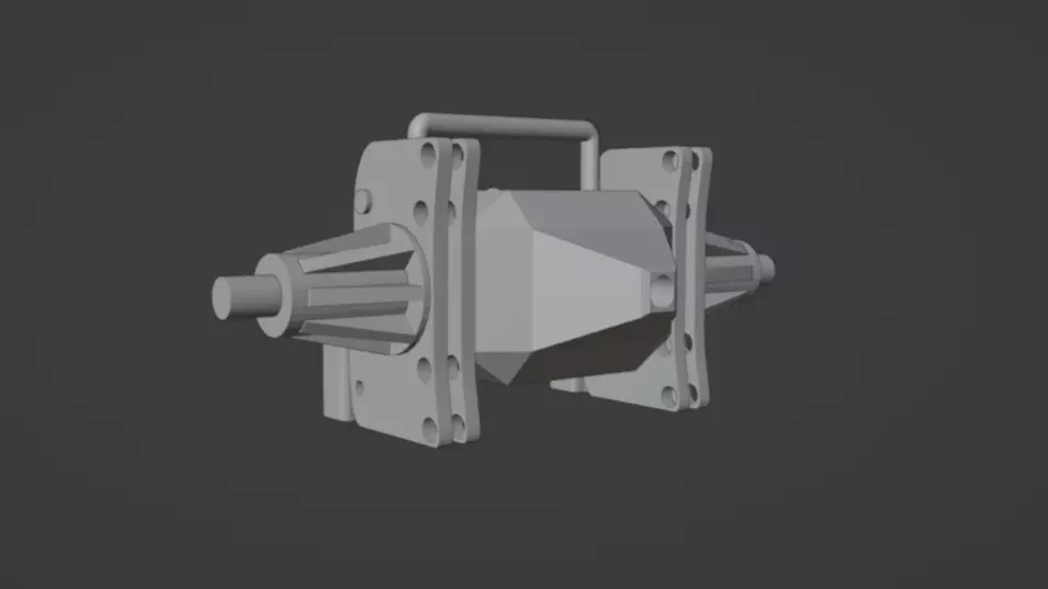 Scale 4 Link Fabricated Rear End Housing for Scale Models 3D print model_0