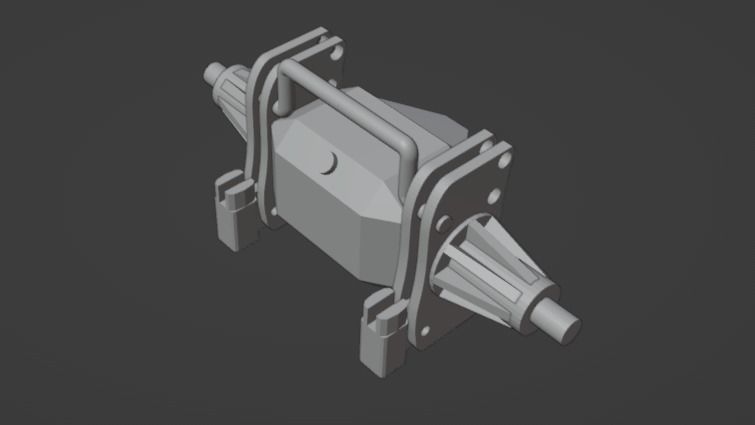 Scale 4 Link Fabricated Rear End Housing for Scale Models 3D print model_13