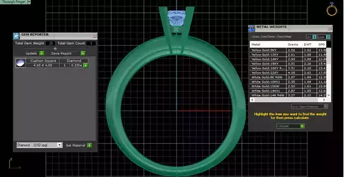 Engagement ring set 3D print model