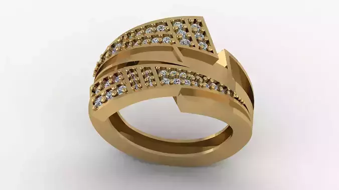 Engagement ring set 3D print model