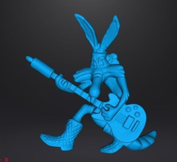 LOONEY TUNES ROCK BAND WILE E COYOTE PROMOTIONAL FIGURE 90S PVC 3D print model_6