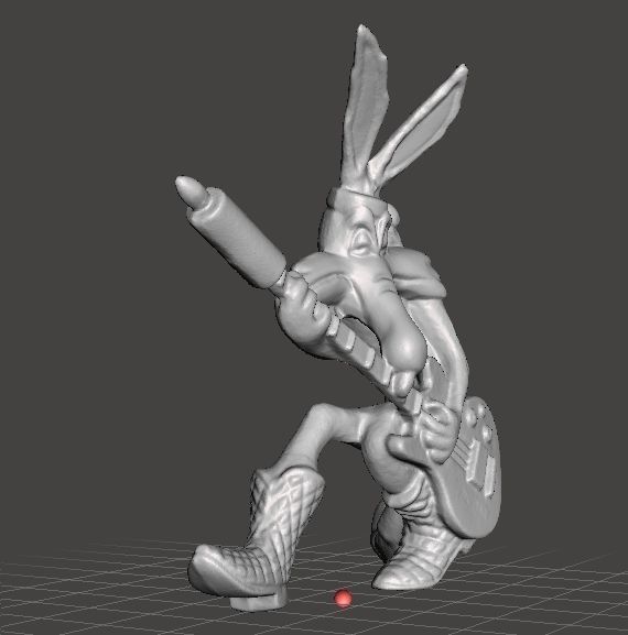 LOONEY TUNES ROCK BAND WILE E COYOTE PROMOTIONAL FIGURE 90S PVC 3D print model_2