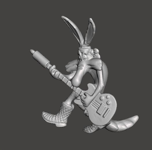 LOONEY TUNES ROCK BAND WILE E COYOTE PROMOTIONAL FIGURE 90S PVC 3D print model_3