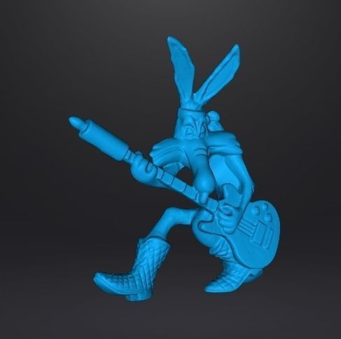 LOONEY TUNES ROCK BAND WILE E COYOTE PROMOTIONAL FIGURE 90S PVC 3D print model_7