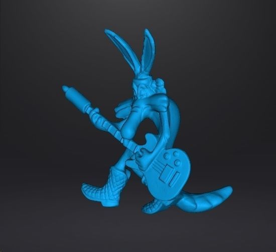 LOONEY TUNES ROCK BAND WILE E COYOTE PROMOTIONAL FIGURE 90S PVC 3D print model_8