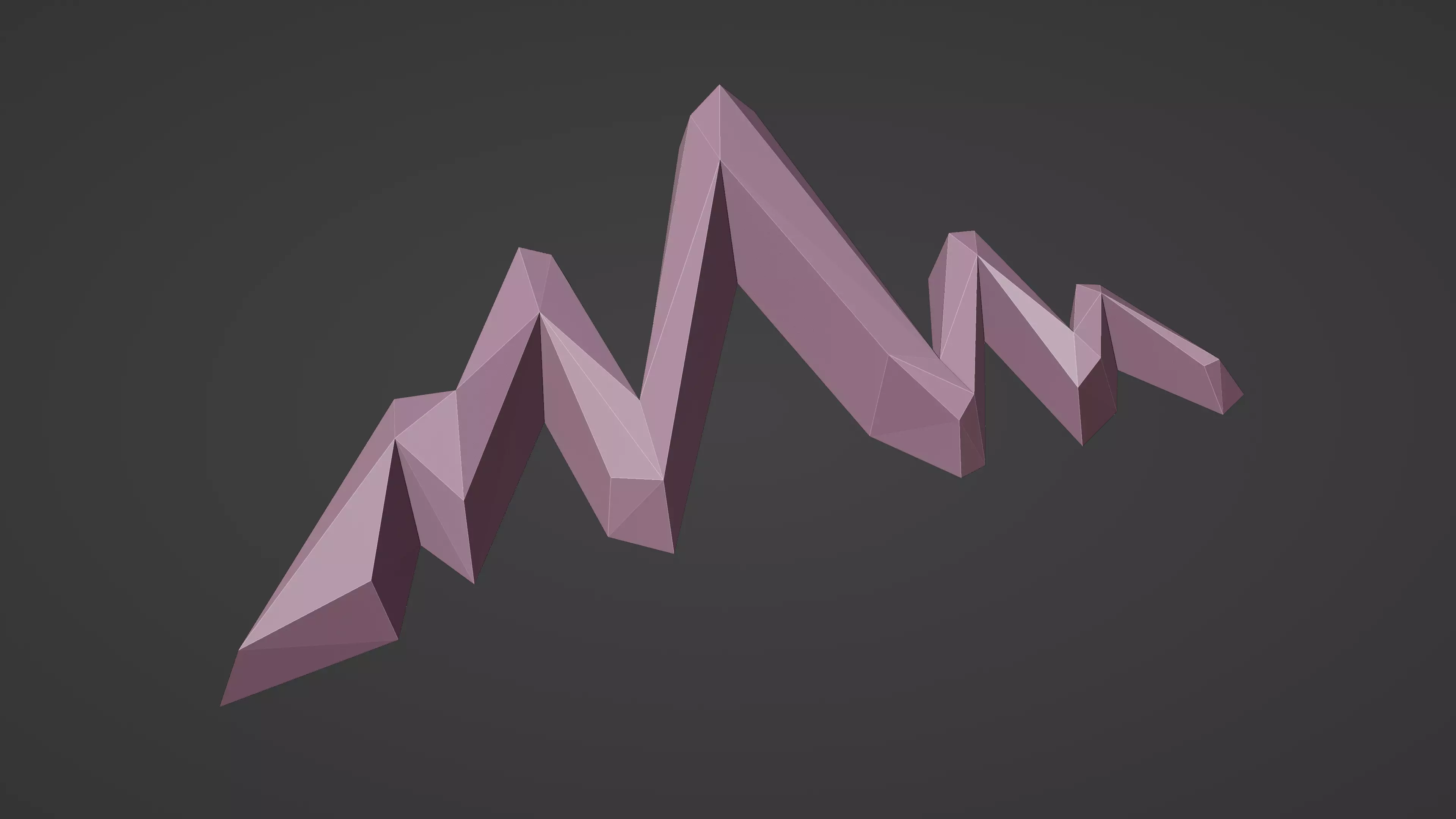 Mountain Logo low-poly for 3D print as a decoration deco 3D print model