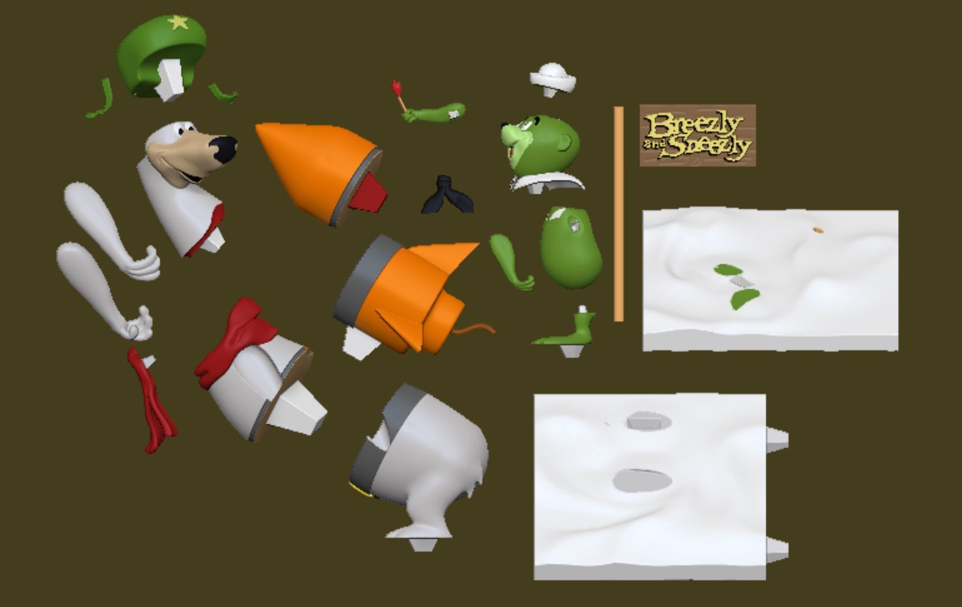 Breezly and Sneezly 3D print model_4