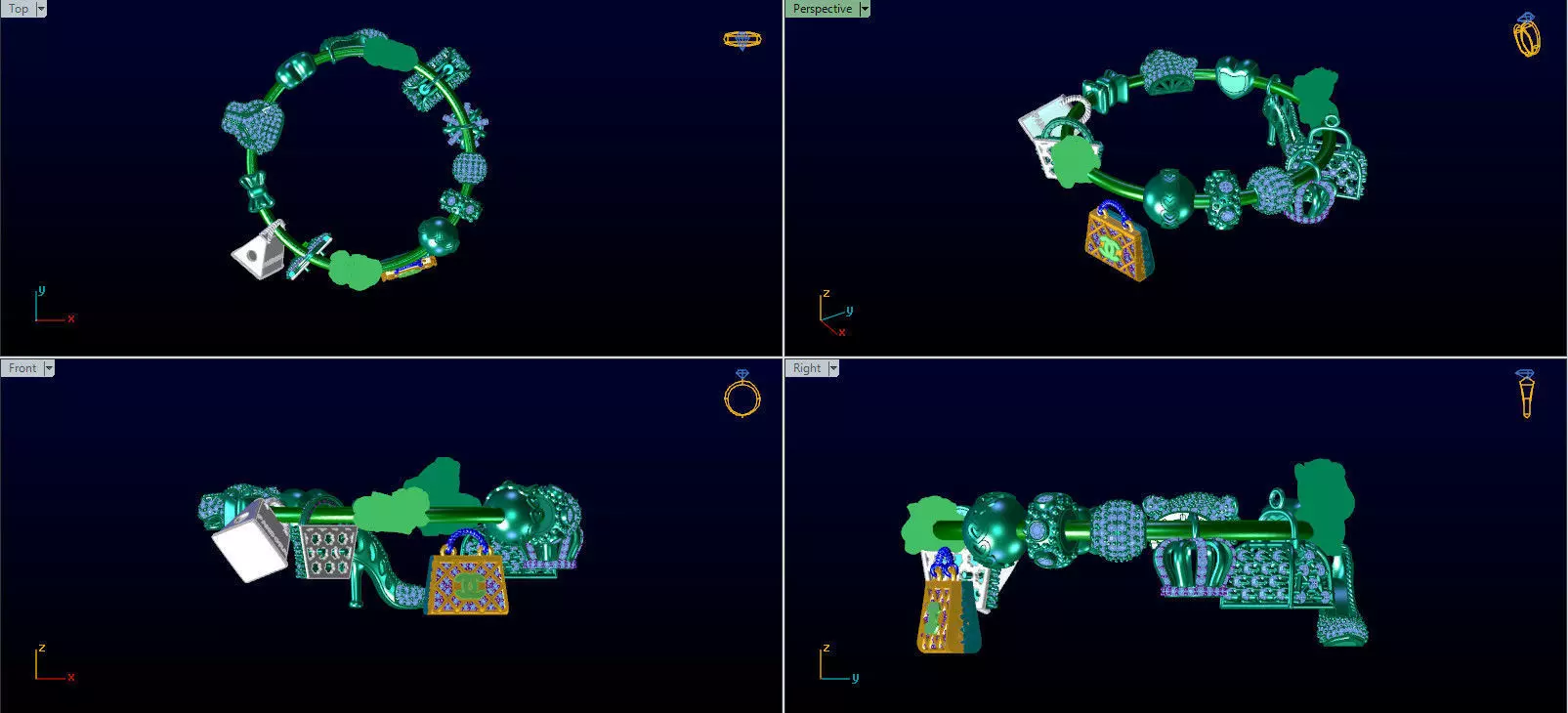 Combo Charm Padora  3D print model_0