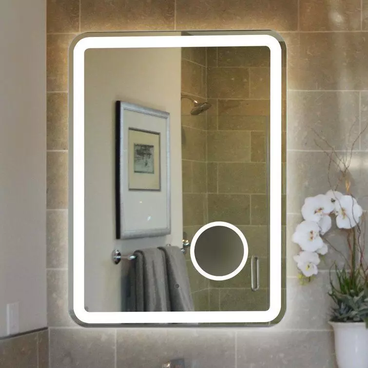 Electric Modern -Contemporary Lighted Accent Mirror Free 3D model