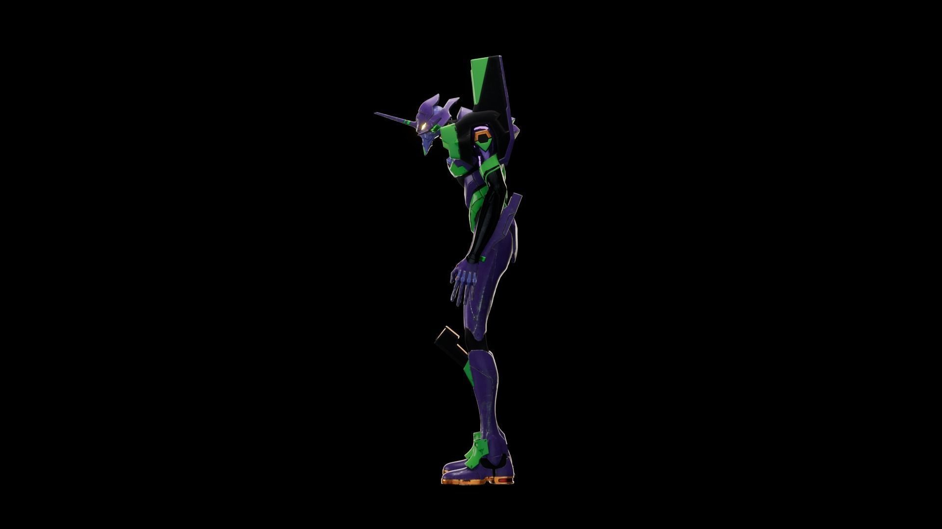 EVA NEON GENESIS EVANGELION EVA-01 TEST TYPE model MAYA FBX fo 3D model_3