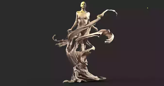 Winter earth figure statue fabric 