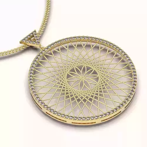 circle pendant silver gold jewelry printable 3D model