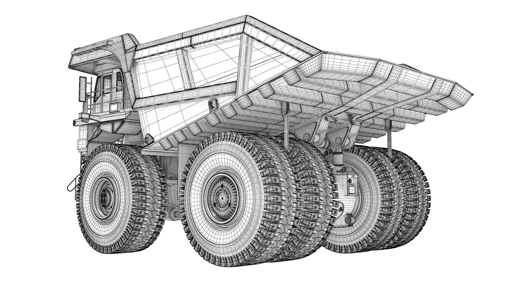 Off Highway Mining Dump Truck 3D model_17