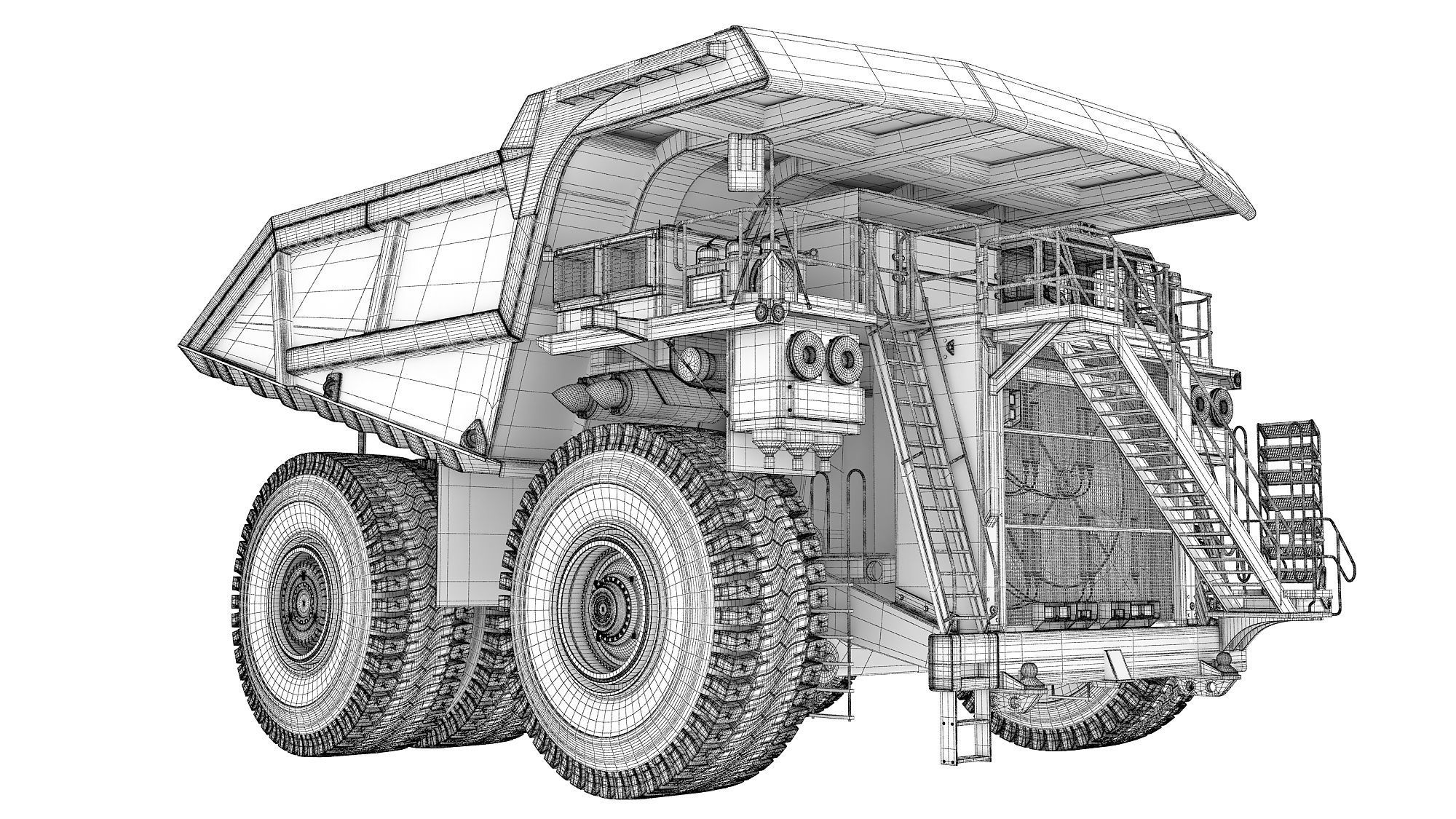 Off Highway Mining Dump Truck 3D model_19