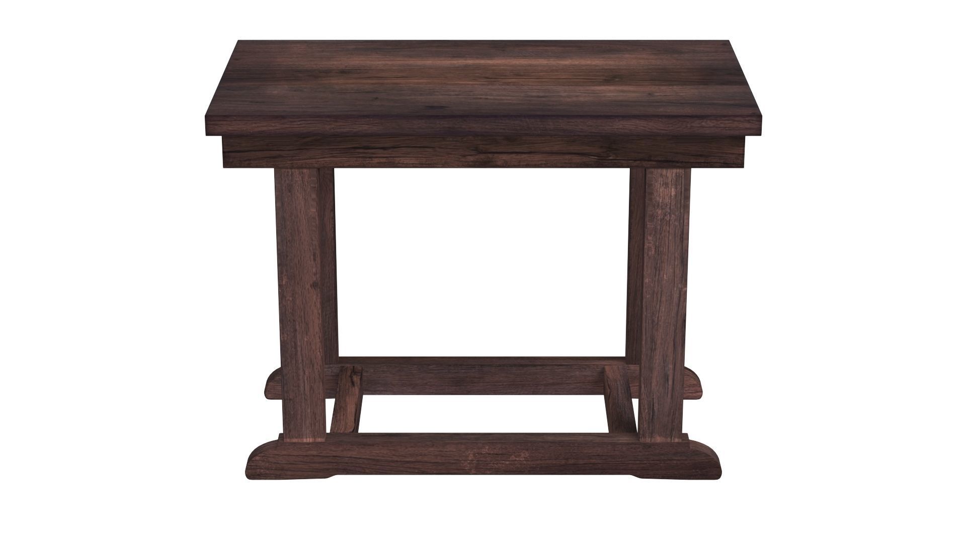 Zinc Top Console Table 3D model_1