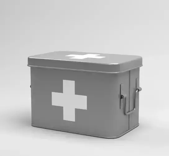 Medicine box Metal 3D model