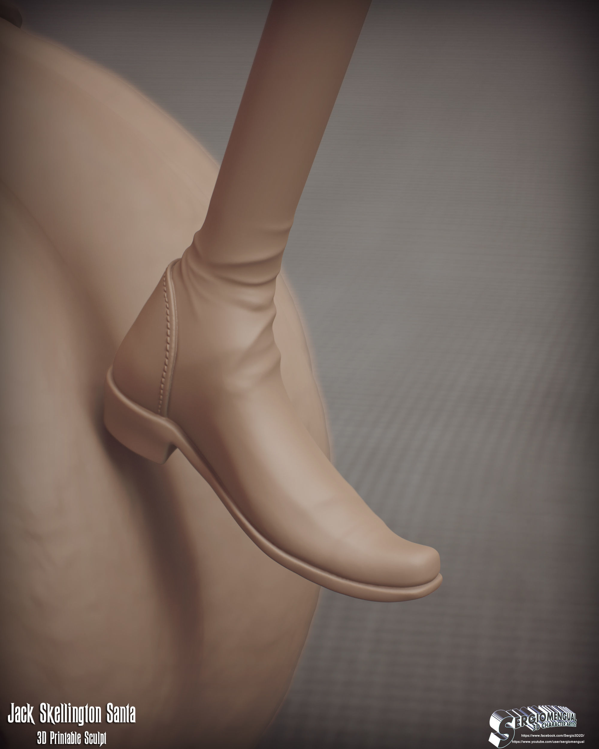 Haunted Mansion Jack Skellington Santa 3D Printable Sculpt 3D print model_19