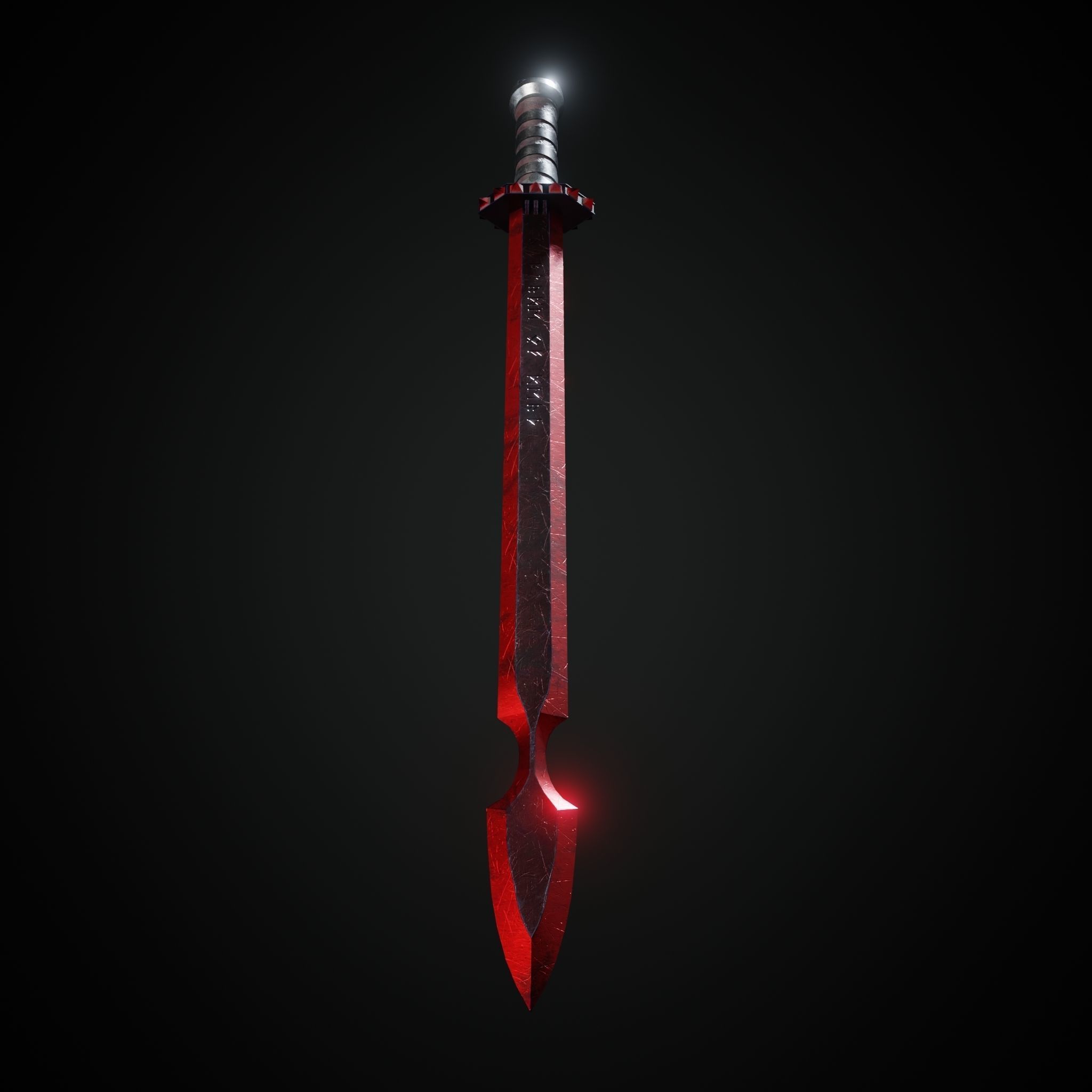 Sword  Low-poly 3D model_23