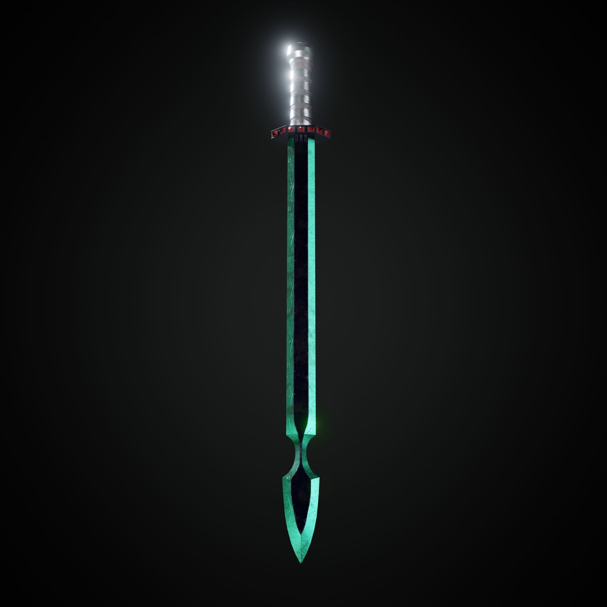 Sword  Low-poly 3D model_4