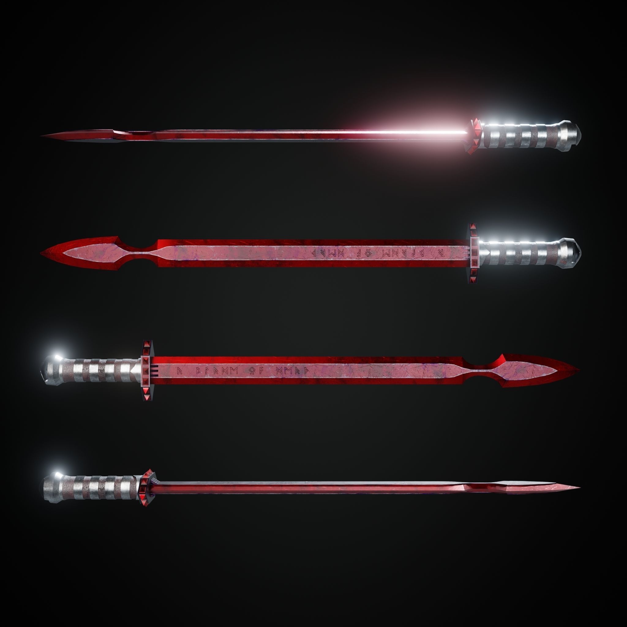 Sword  Low-poly 3D model_33