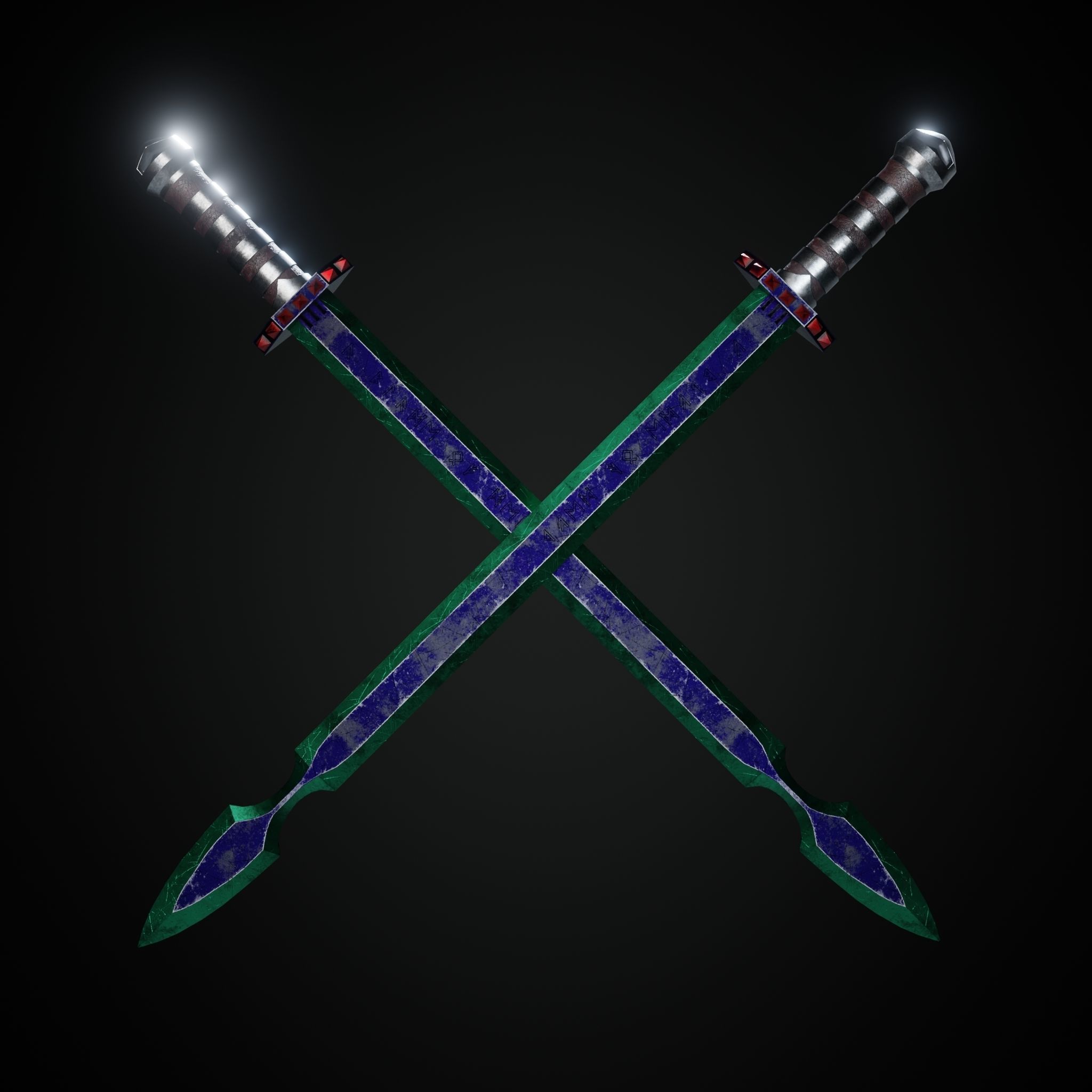 Sword  Low-poly 3D model_8