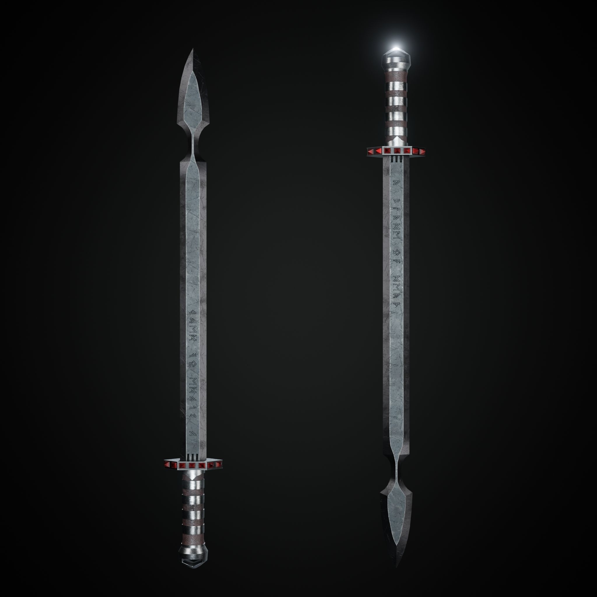 Sword  Low-poly 3D model_25