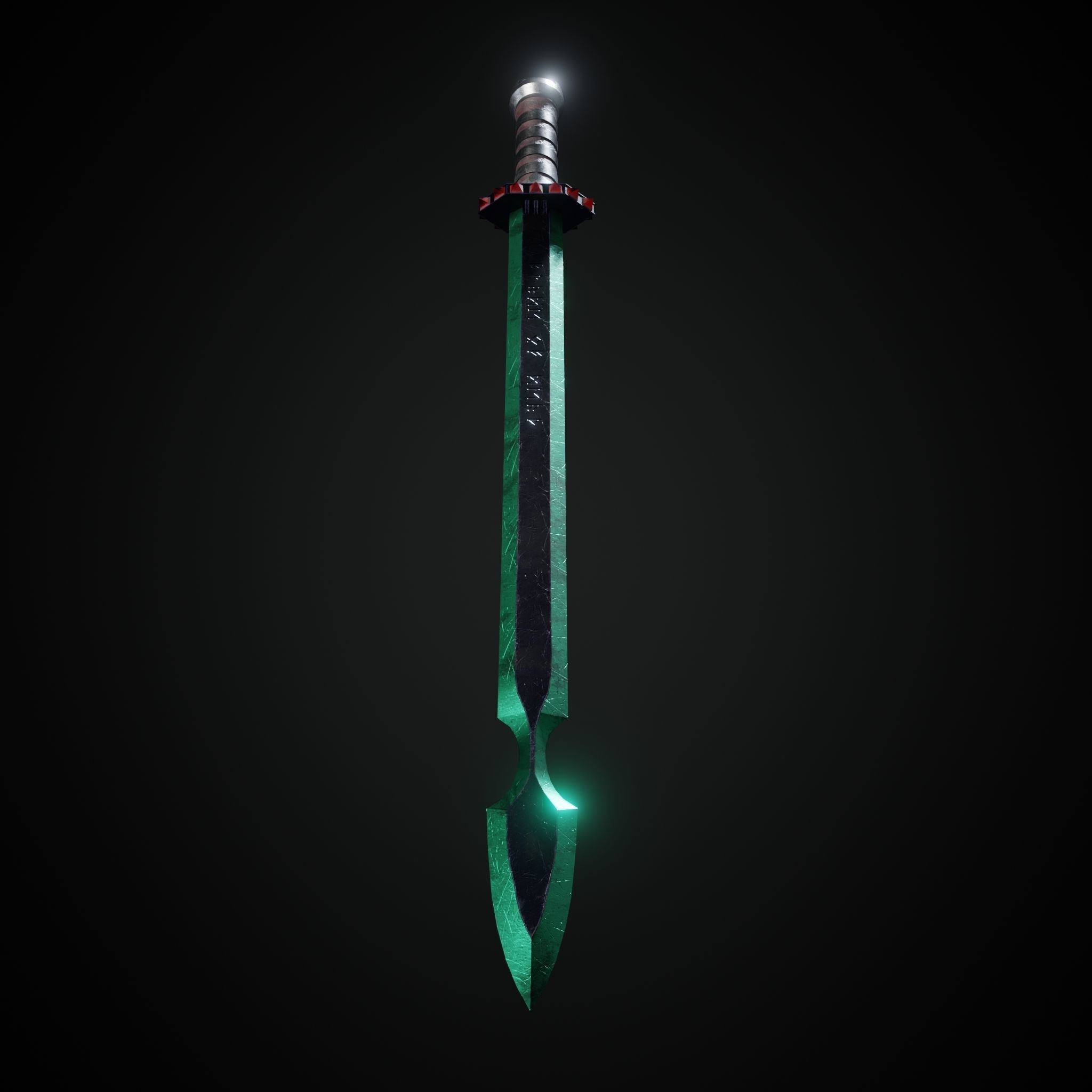 Sword  Low-poly 3D model_3